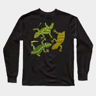 Gathering of Green Geckos Long Sleeve T-Shirt